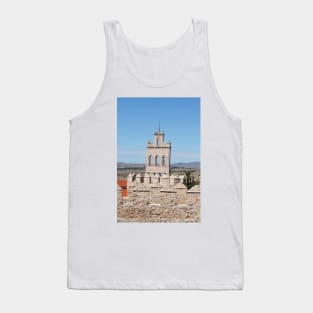 Bell tower with city walls, Avila, Castile-Leon, Spain, Europe Tank Top